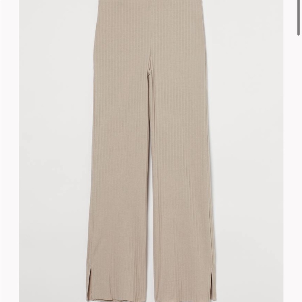 H&M Ribbed Cotton Flare Pants